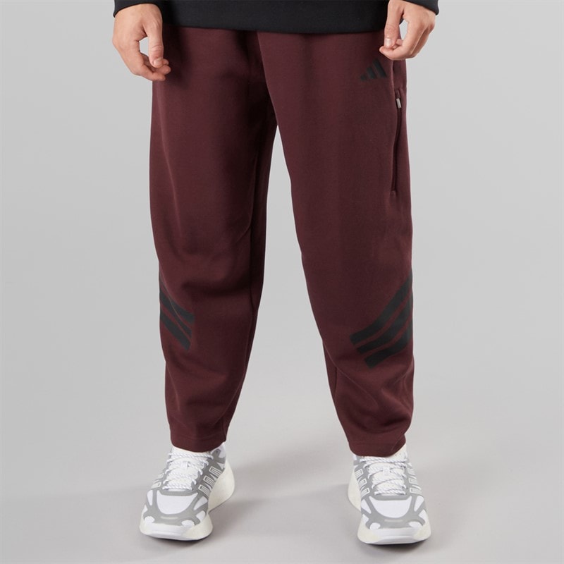 adidas Mens Future Icons 3-Stripes Pocket Joggers Aurora Ruby - Image 3