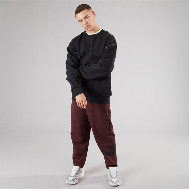 adidas Mens Future Icons 3-Stripes Pocket Joggers Aurora Ruby - Image 4
