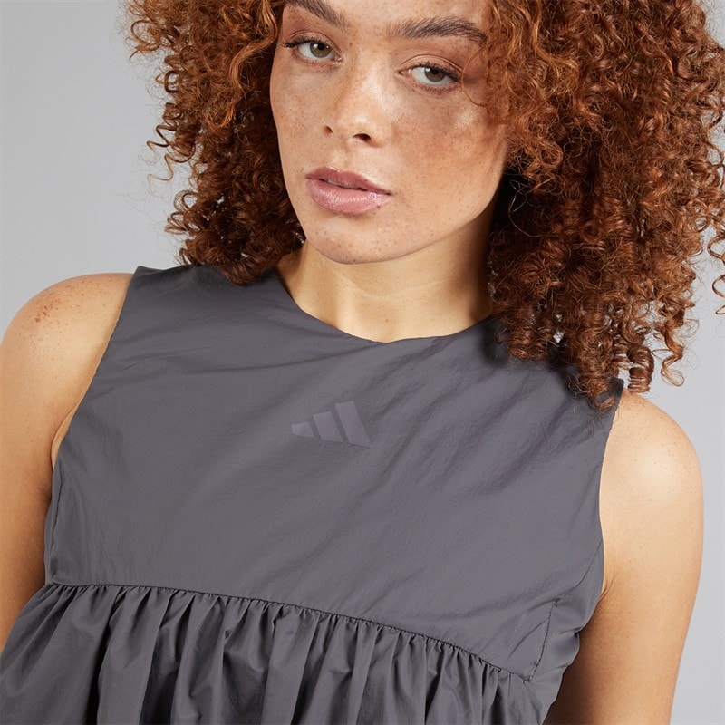 adidas Womens City Escape Summer Dress Grey Strata - Image 5
