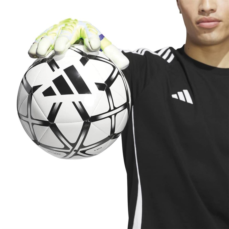 adidas Mens Predator Pro Hybrid Goalkeeper Gloves White/Lucid Lemon/Lucid Pink - Image 5