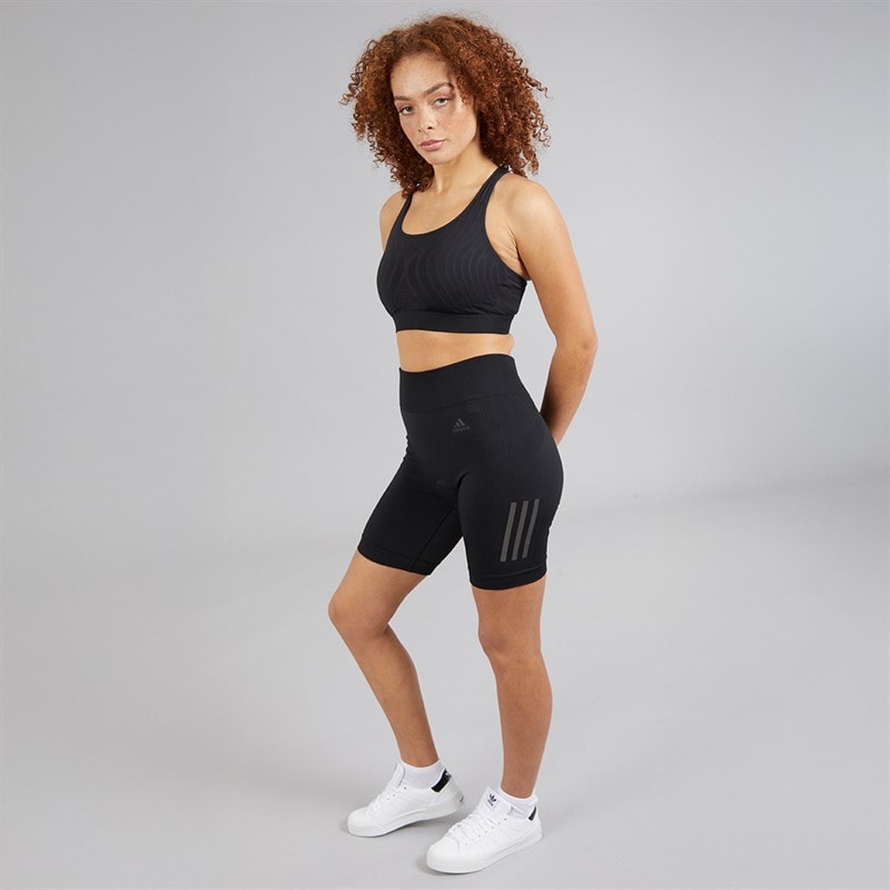 adidas Womens Techfit Control Medium-Support Sports Bra Black - Image 4