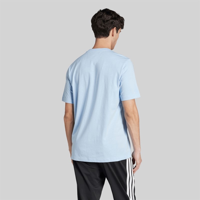 adidas Mens Lounge Still Life Lemons Graphic T-Shirt Glow Blue - Image 3