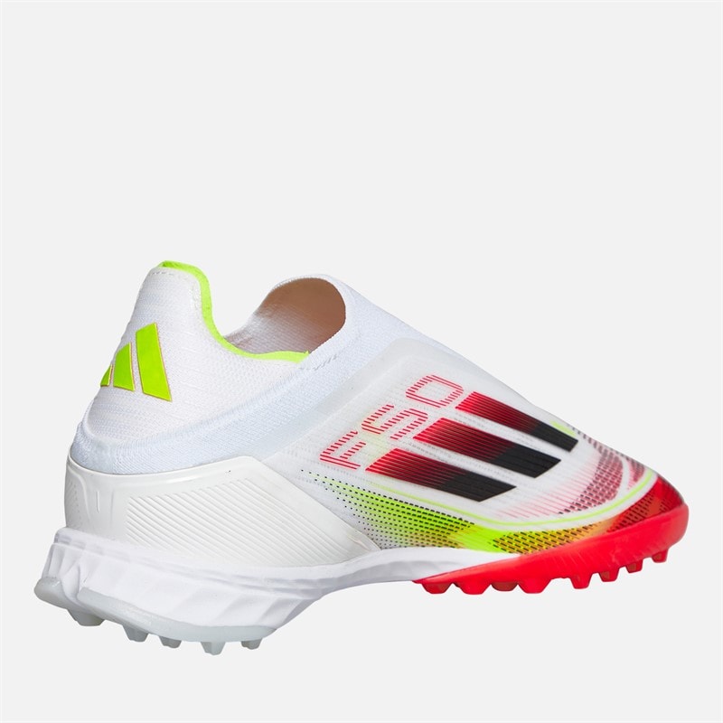 adidas Mens F50 Pro LL Laceless TF Astro Football Boots Cloud White/Core Black/Solar Yellow - Image 5
