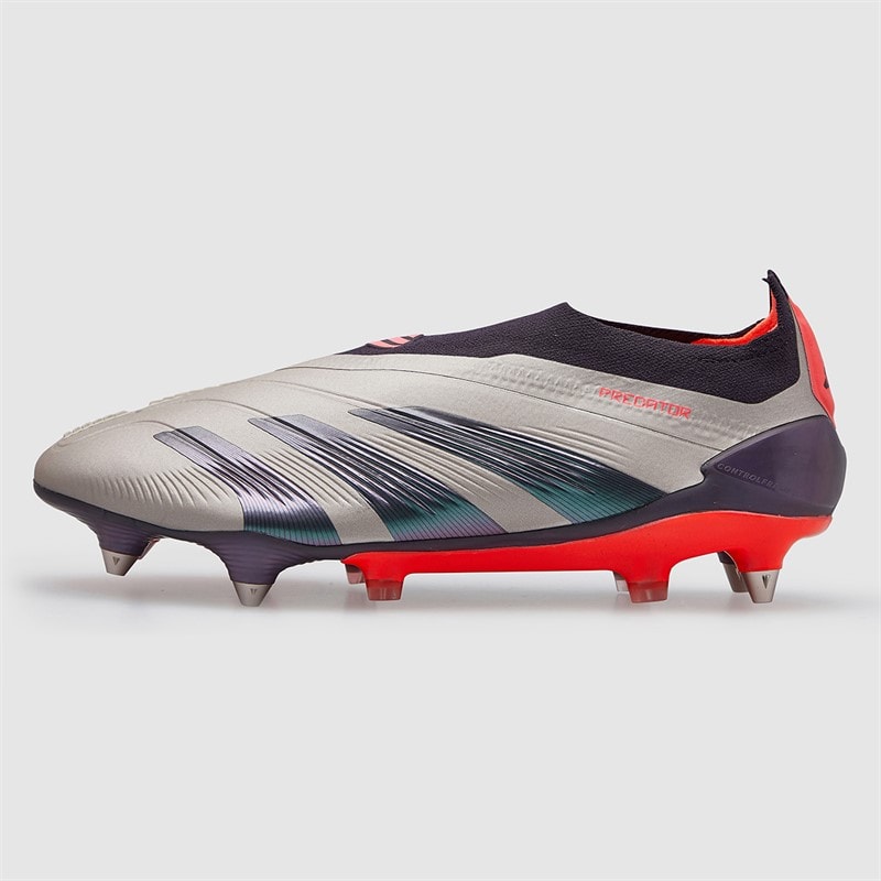 adidas Mens Predator Elite LL Laceless Vivid Horizon Pack SG Soft Ground Football Boots Platin Metallic/Aurora Black/Carbon - Image 2