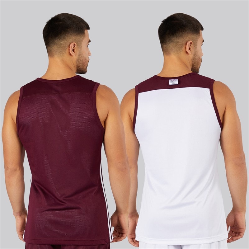 adidas Mens 3G Speed Reversible Basketball Jersey Maroon/White - Image 2