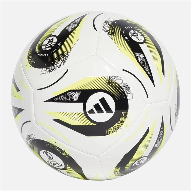 adidas Womens Euro 25 Club Training Football White/Black/Lucid Lemon
