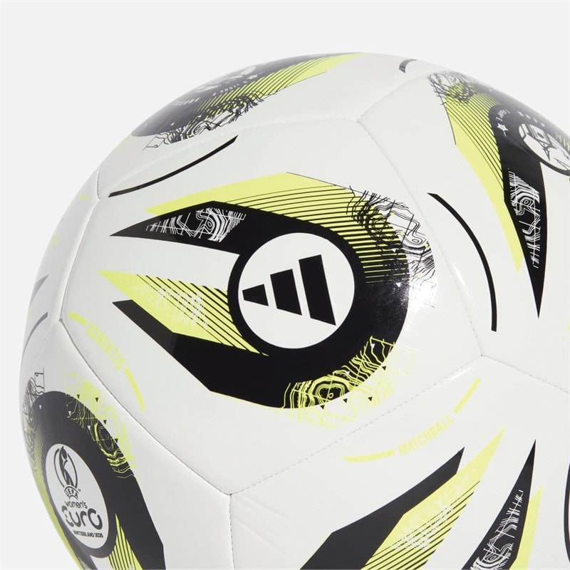 adidas Womens Euro 25 Club Training Football White/Black/Lucid Lemon - Image 3