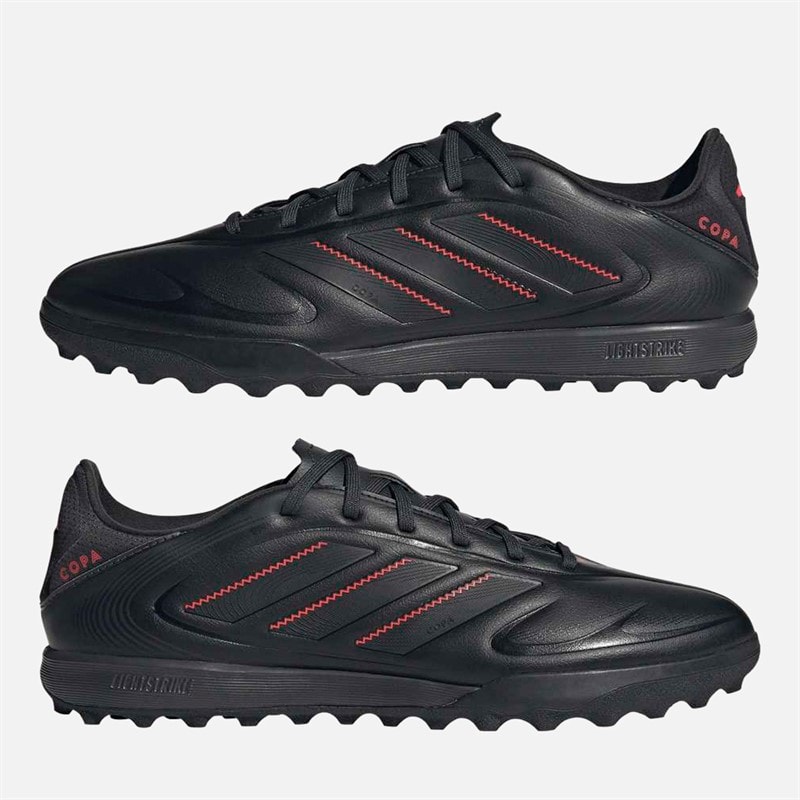 adidas Mens Copa Pure III League TF Astro Football Boots Core Black/Carbon/Lucid Red - Image 1