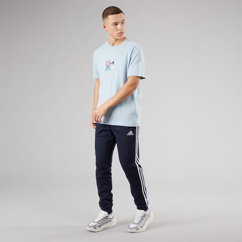 adidas Mens Positivity Shapes Graphic T-Shirt Wonder Blue - Image 4