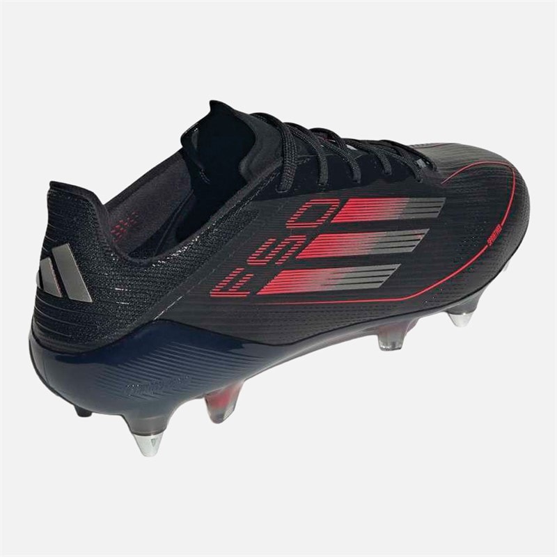 adidas Mens F50 Elite SG Soft Ground Football Boots Core Black/Iron Metallic/Lucid Red - Image 3