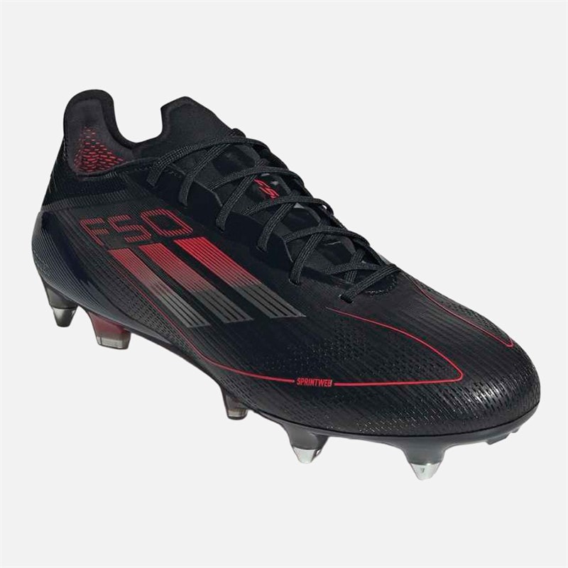 adidas Mens F50 Elite SG Soft Ground Football Boots Core Black/Iron Metallic/Lucid Red - Image 5
