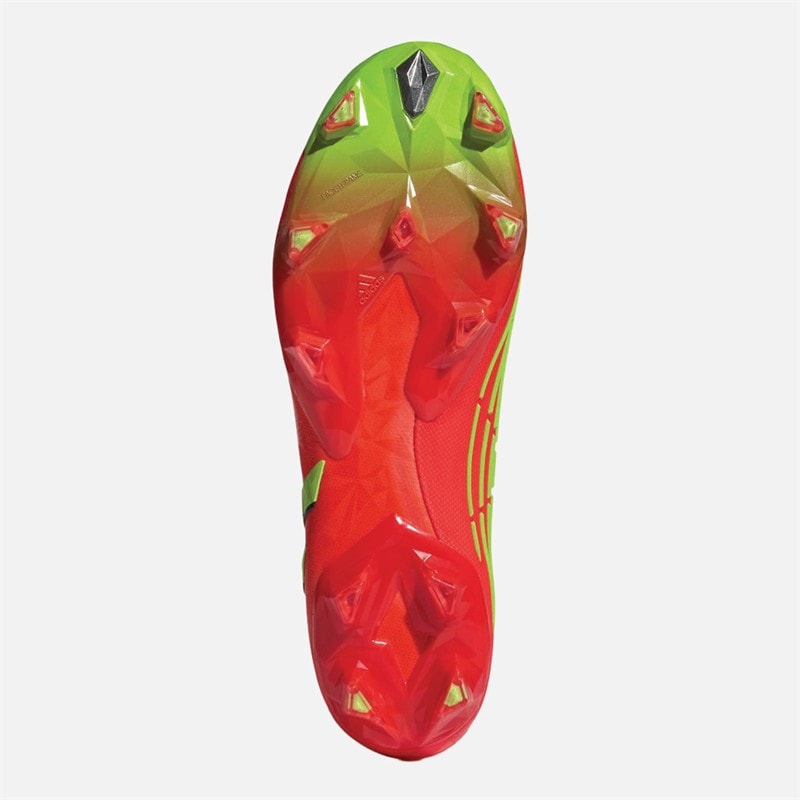 adidas Mens Predator Edge.1 Low Game Data Pack FG Firm Ground Football Boots Solar Red/Team Solar Green/Core Black - Image 2
