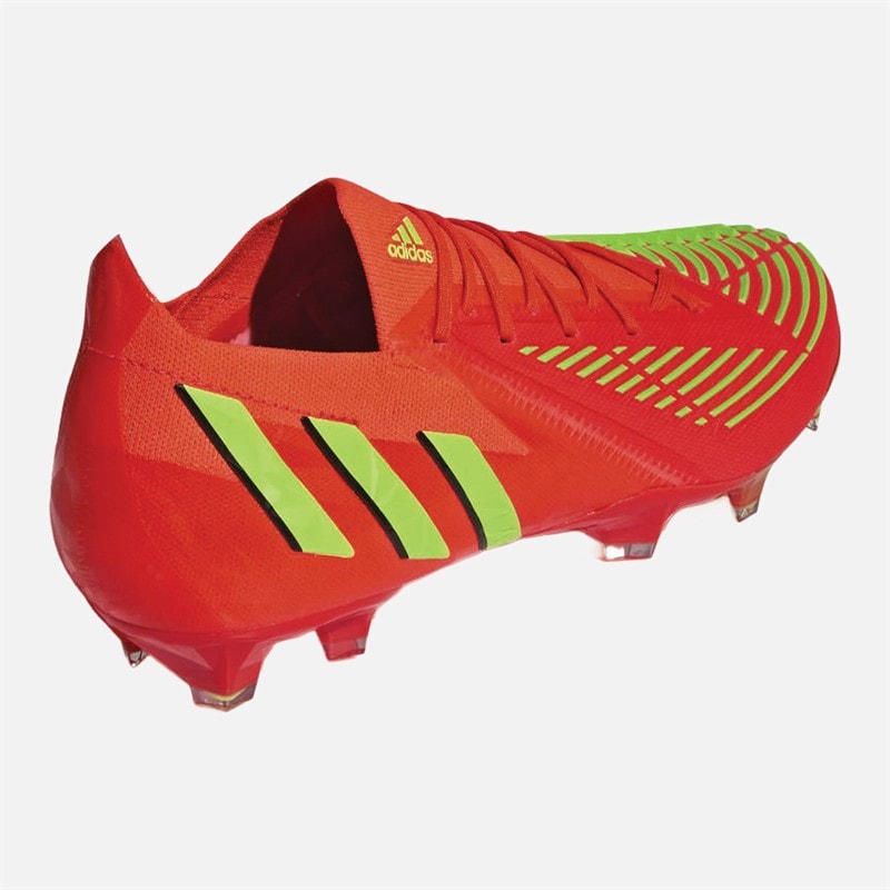 adidas Mens Predator Edge.1 Low Game Data Pack FG Firm Ground Football Boots Solar Red/Team Solar Green/Core Black - Image 3