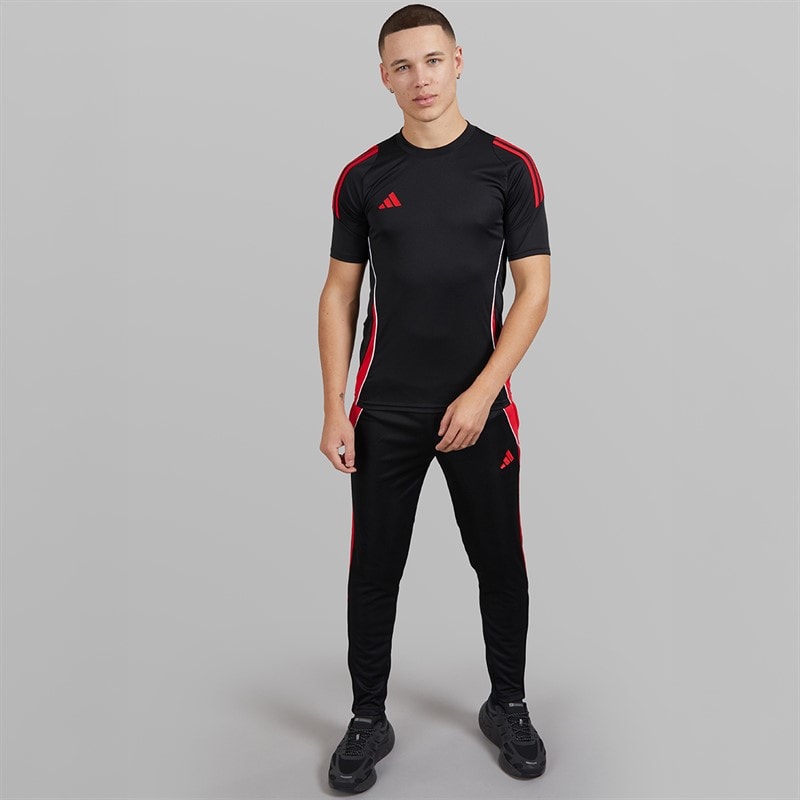 adidas Mens Tiro 24 Training Track Pants Black/Pure Ruby Black/Pure Blue - Image 4