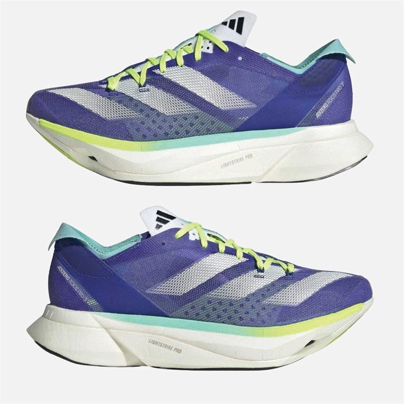 adidas Womens Adizero Adios Pro 3 Neutral Running Shoes Cobalt Blue/Zero Metallic/Lucid Lemon - Image 1