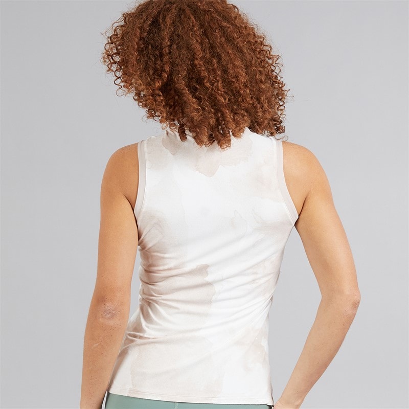 adidas Womens Golf Ultimate365 Tour Sleeveless Polo Shirt Wonder Taupe - Image 2