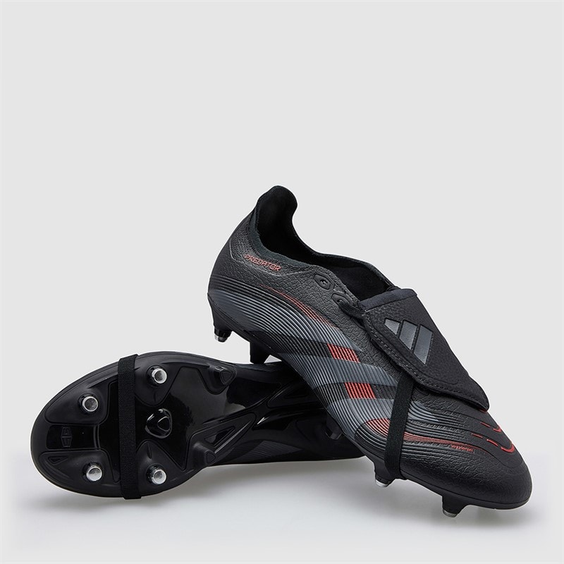 adidas Mens Predator League Stealth Victory Pack FT SG Soft Ground Football Boots Core Black/Grey Four/Solar Red - Image 1