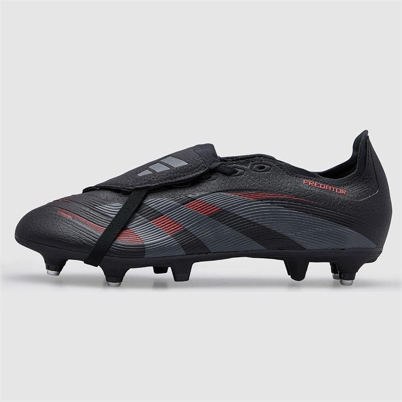 adidas Mens Predator League Stealth Victory Pack FT SG Soft Ground Football Boots Core Black/Grey Four/Solar Red - Image 2