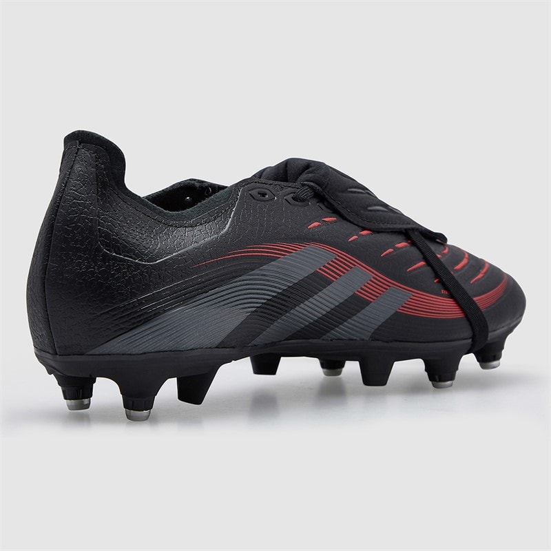adidas Mens Predator League Stealth Victory Pack FT SG Soft Ground Football Boots Core Black/Grey Four/Solar Red - Image 5