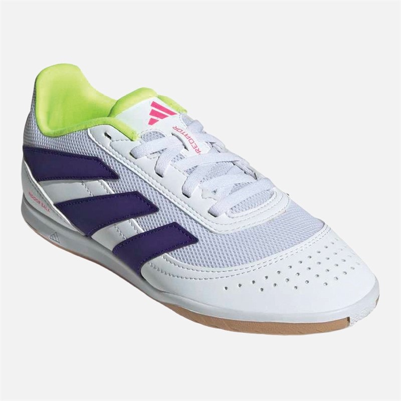 adidas Junior Predator Club IN Indoor Sala Football Boots Cloud White/Gold Metallic/Cloud White - Image 5
