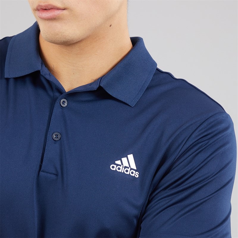 adidas Mens Golf Performance Polo Shirt Left Chest Collegiate Navy - Image 3