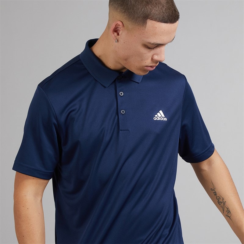 adidas Mens Golf Performance Polo Shirt Left Chest Collegiate Navy - Image 5