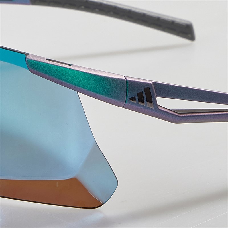 adidas SP0119 Dunamis Sport Sunglasses Light Blue/Bright Green/Bright Green - Image 4