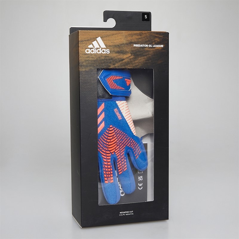 adidas Mens Predator League Goalkeeper Gloves Hi-Res Blue/Turbo/White - Image 3