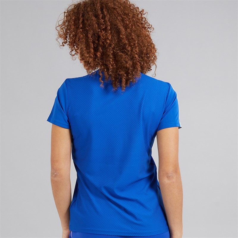 adidas Womens Tiro 23 League Short Sleeve T-Shirt Team Royal Blue/White - Image 2