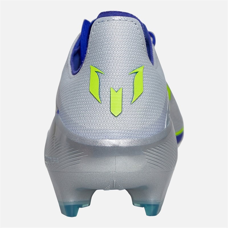 adidas Mens F50 Elite Messi La Vida Rapida Pack FG Firm Ground Football Boots Silver Metallic/Solar Yellow/Lucid Blue - Image 3