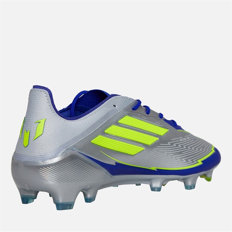 adidas Mens F50 Elite Messi La Vida Rapida Pack FG Firm Ground Football Boots Silver Metallic/Solar Yellow/Lucid Blue - Image 5