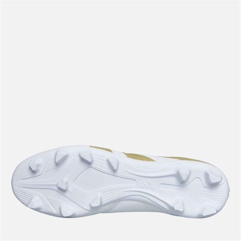 adidas Mens Predator Club Dayspark Pack FXG Flexible Ground Football Boots Cloud White/Gold Metallic/Cloud White - Image 2