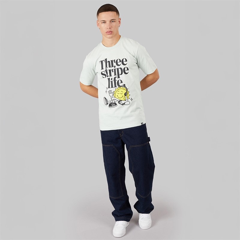 adidas Mens Positivity Shapes Graphic T-Shirt Linen Green - Image 4