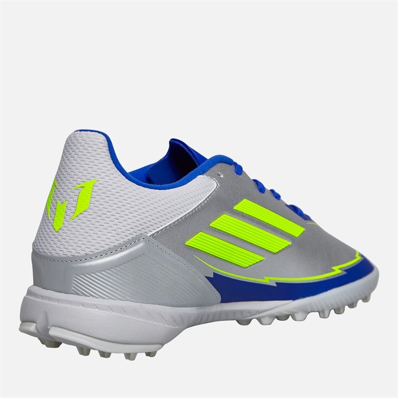 adidas Mens F50 League Messi La Vida Rapida Pack TF Astro Football Boots Silver Metallic/Solar Yellow/Lucid Blue - Image 5