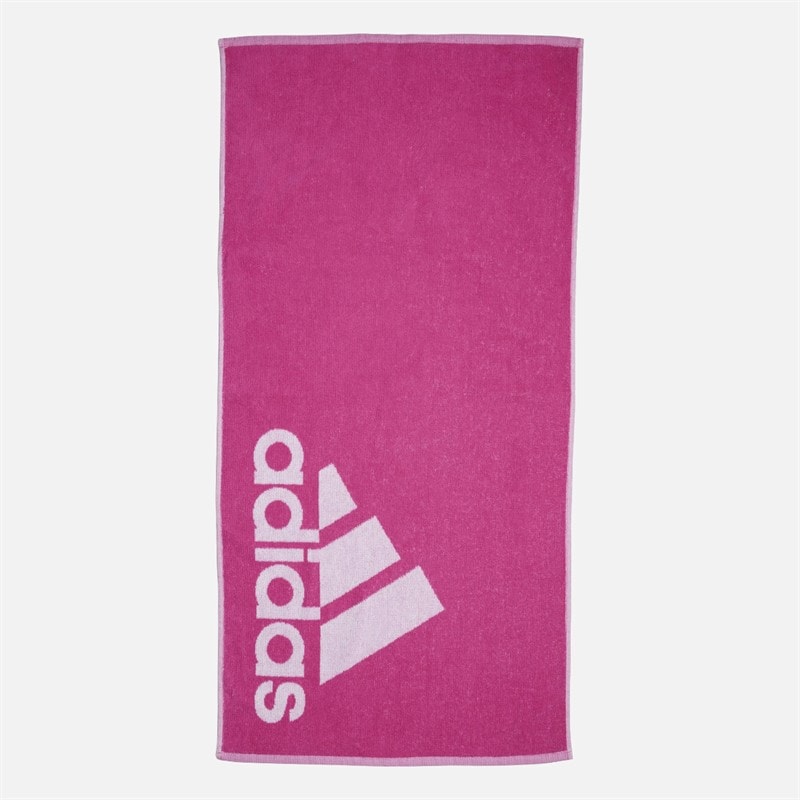 adidas Womens Small Swimming Towel Semi Lucid Fuchsia/White - Image 1