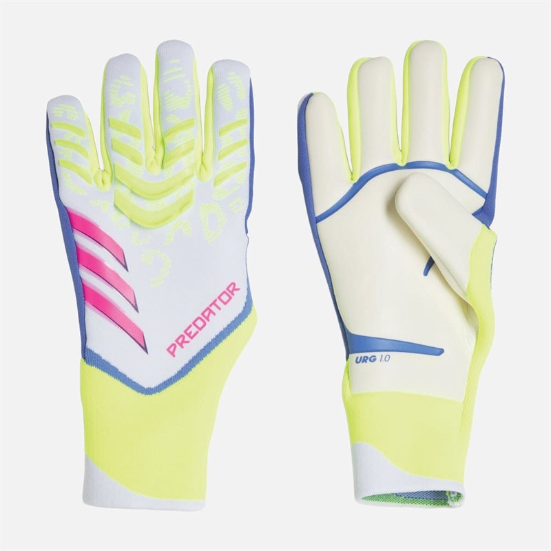 adidas Mens Predator Pro Promo Goalkeeper Gloves White/Lucid Lemon/Lucid Pink