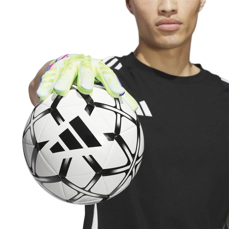 adidas Mens Predator Pro Promo Goalkeeper Gloves White/Lucid Lemon/Lucid Pink - Image 5
