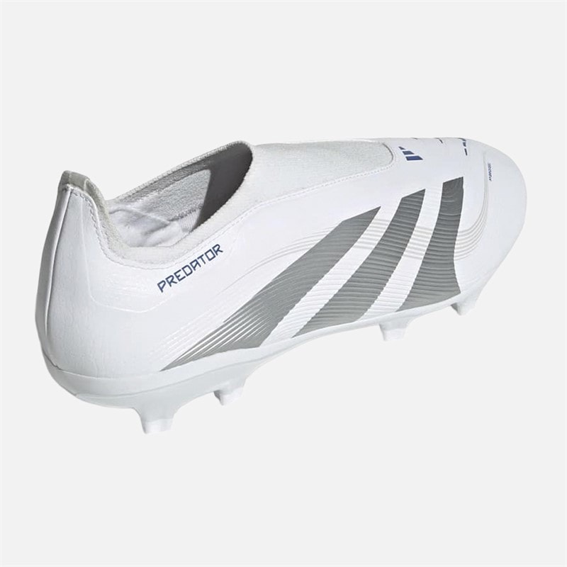 adidas Mens Predator League LL Laceless Polar Victory Pack FG/MG Firm/Multi Ground Football Boots Cloud White/Silver Metallic/Bright Royal - Image 3