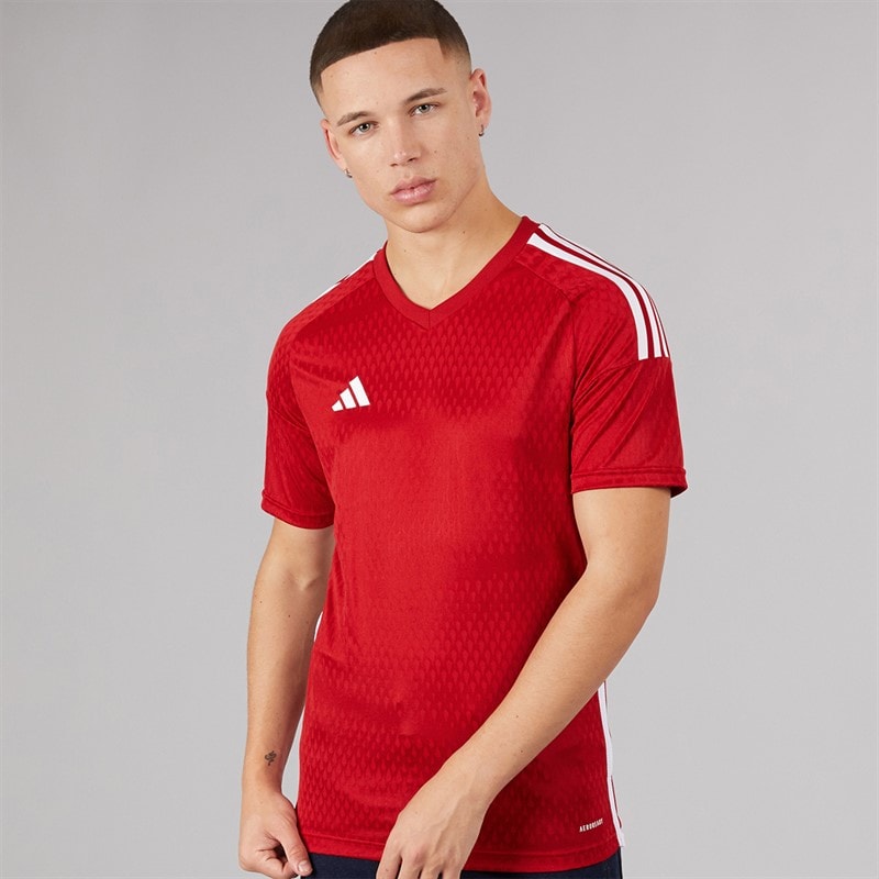 adidas Mens Tiro 23 Competition Jersey Team Power Red 2/White
