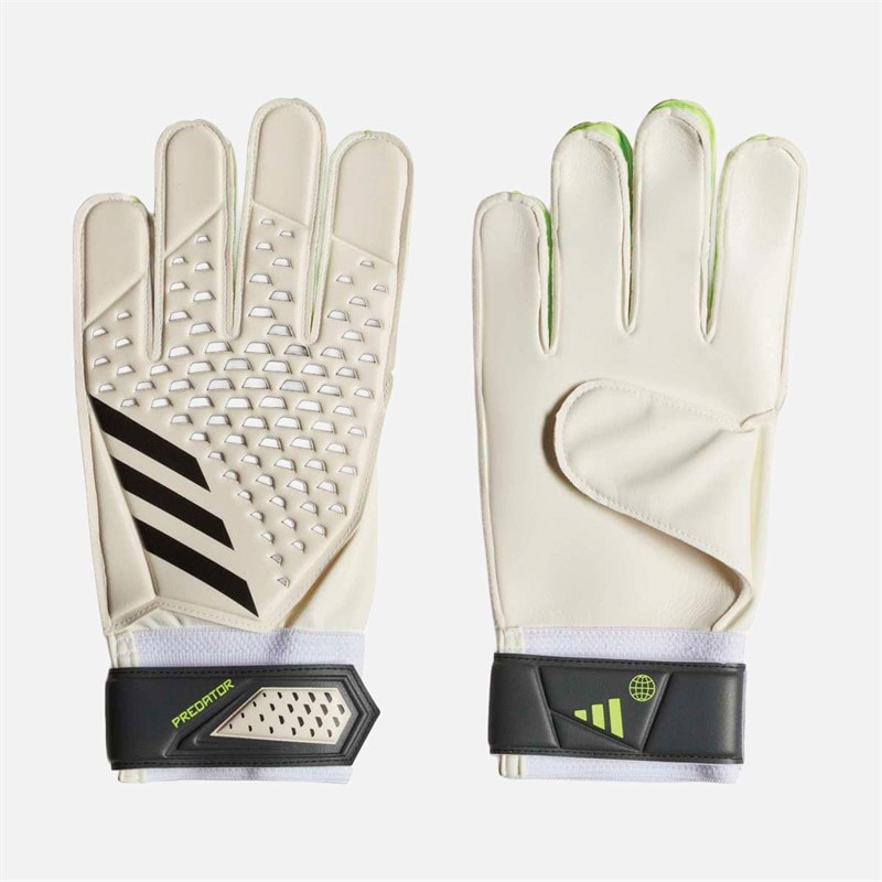 adidas Mens Predator Training Goalkeeper Gloves White/Lucid Lemon/Black