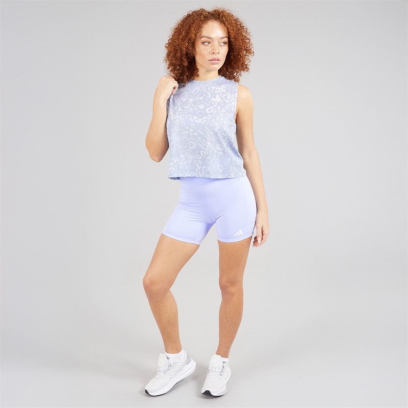 adidas Womens Own The Run Running Tight Shorts Violet Tone - Image 4
