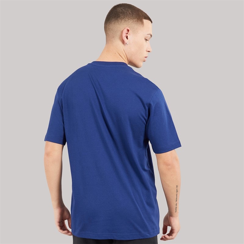 adidas Mens Hot Graphic T-Shirt Dark Blue/White - Image 2
