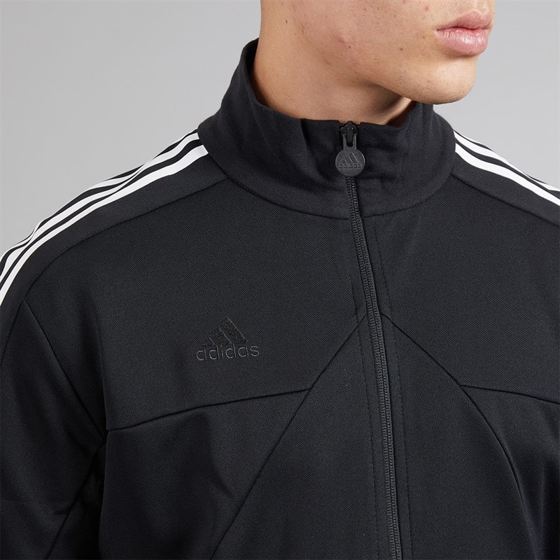 adidas Mens Tiro Wordmark Track Top Black/White - Image 3