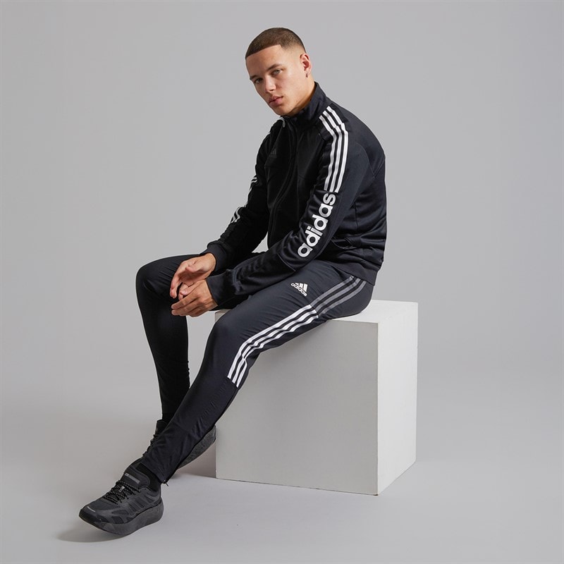 adidas Mens Tiro Wordmark Track Top Black/White - Image 4