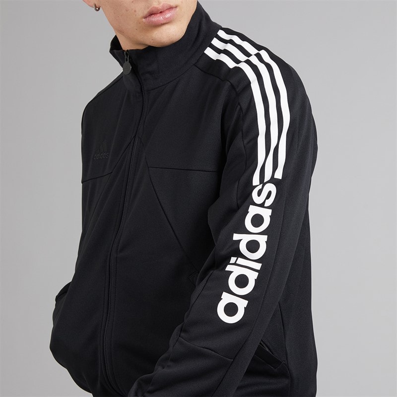 adidas Mens Tiro Wordmark Track Top Black/White - Image 5