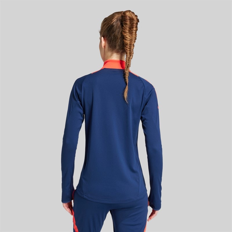 adidas Womens MUFC Manchester United Training Top Night Indigo/Bright Red - Image 3