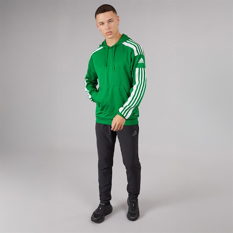 adidas Mens Squadra 21 Hoodie Team Green/White - Image 4