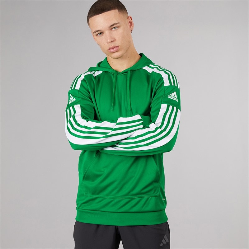 adidas Mens Squadra 21 Hoodie Team Green/White - Image 5