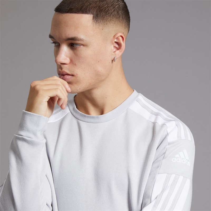 adidas Mens Plus Size Squadra 21 Sweatshirt Team Light Grey - Image 3