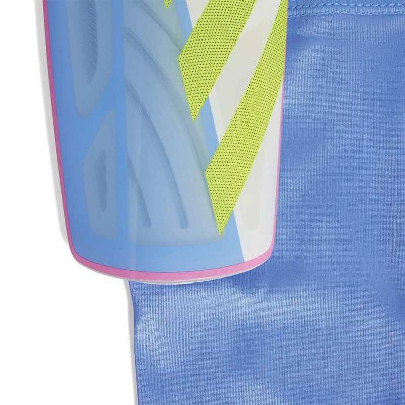 adidas Tiro League Shin Guards Blue Fusion/Lucid Pink/Lucid Lemon - Image 2